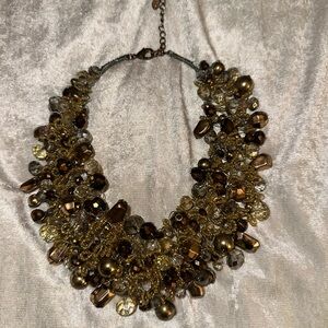 Aldo Gold and Brown Statement Necklace